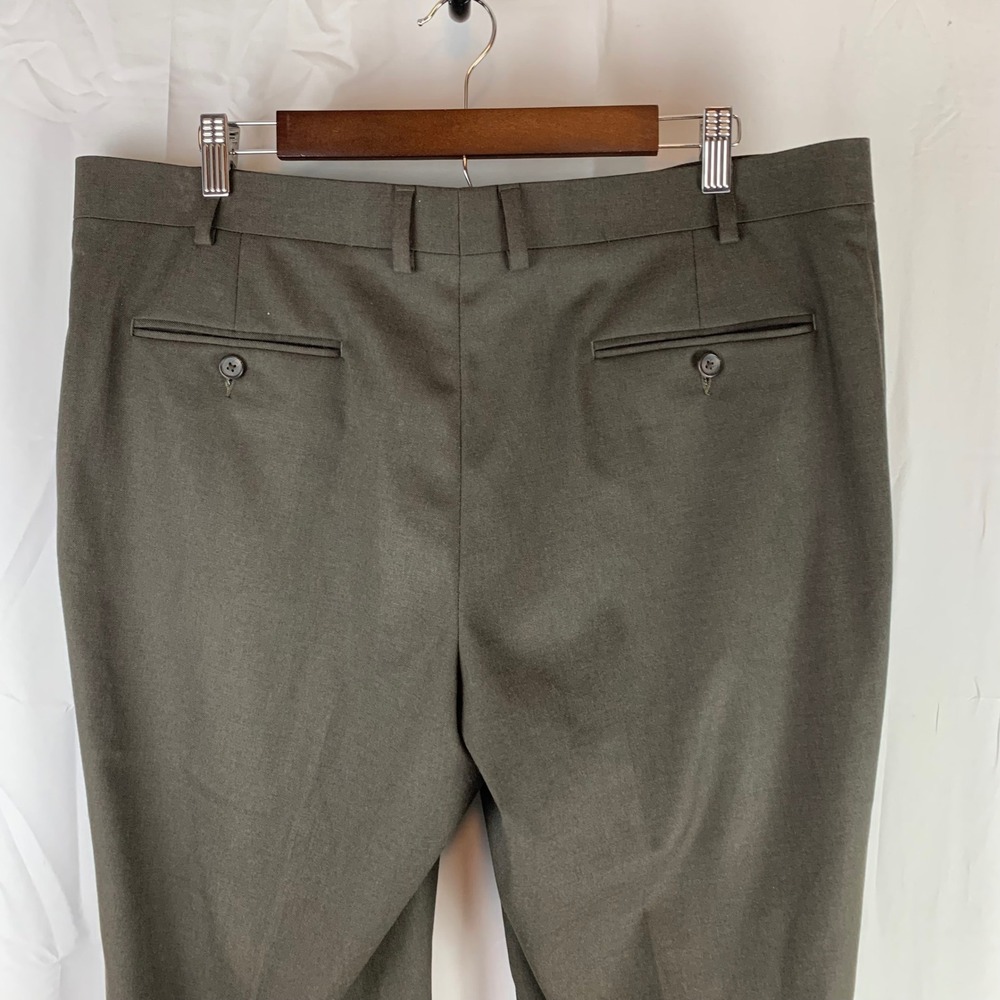 Ralph Lauren Dress Pants Mens 40x29 (fit 38x29) Brown Pleated Cuffed Trousers - Picture 7 of 12